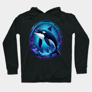 Cute Killer Whale In a Bubble Hoodie