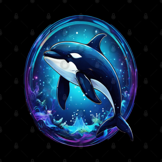 Cute Killer Whale In a Bubble by BirdsnStuff