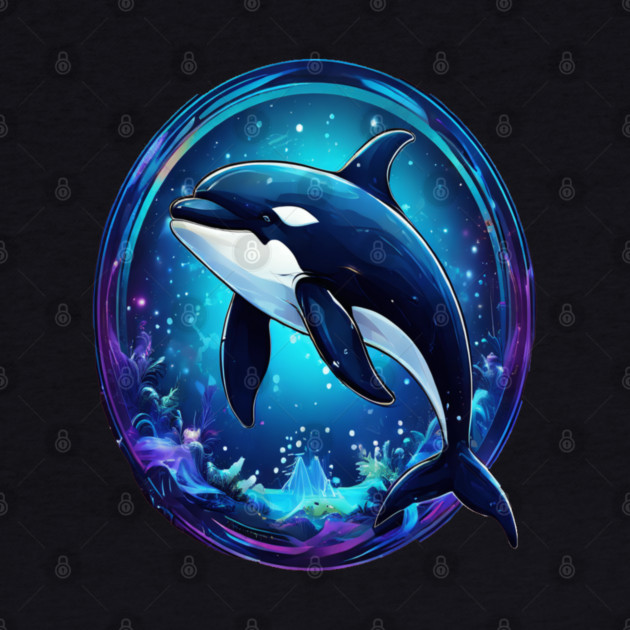 Cute Killer Whale In a Bubble by BirdsnStuff