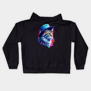 Cat in a hat Kids Hoodie