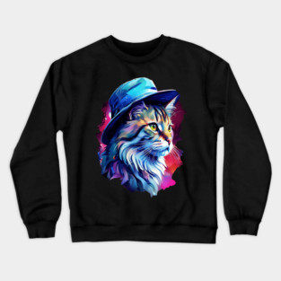 Cat in a hat Crewneck Sweatshirt