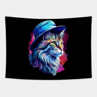 Cat in a hat Tapestry