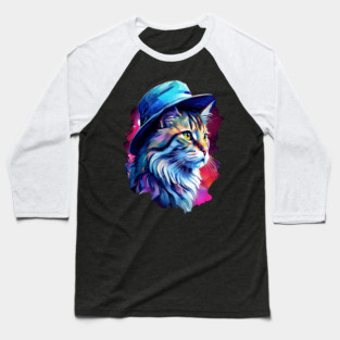 Cat in a hat Baseball T-Shirt