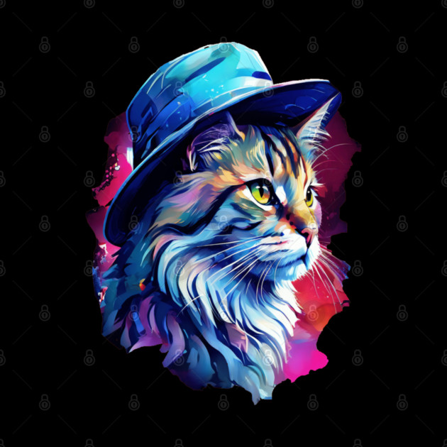 Cat in a hat by BirdsnStuff