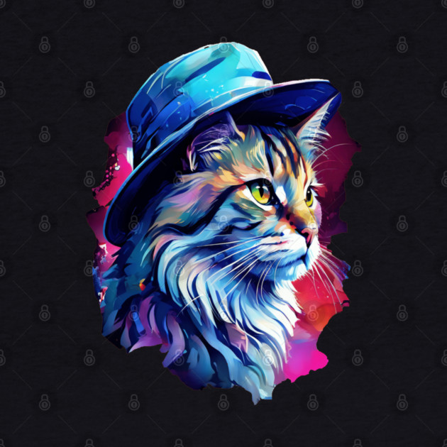 Cat in a hat by BirdsnStuff