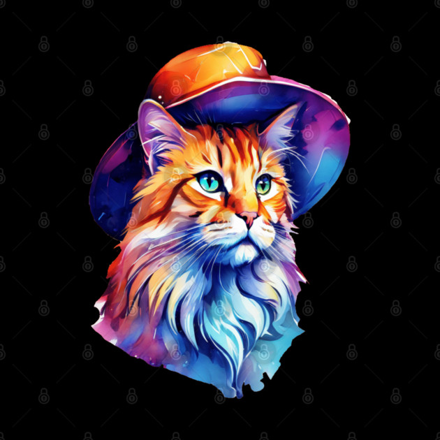 Cat in a hat by BirdsnStuff