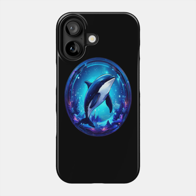 Cute Killer Whale In a Bubble Phone Case by BirdsnStuff