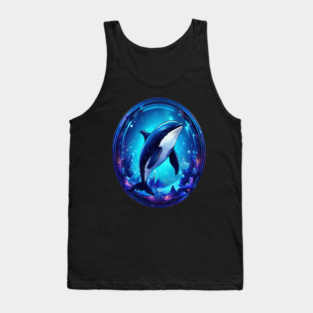 Cute Killer Whale In a Bubble Tank Top
