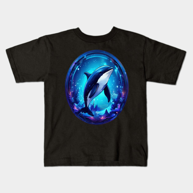 Cute Killer Whale In a Bubble Kids T-Shirt by BirdsnStuff