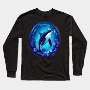 Cute Killer Whale In a Bubble Long Sleeve T-Shirt