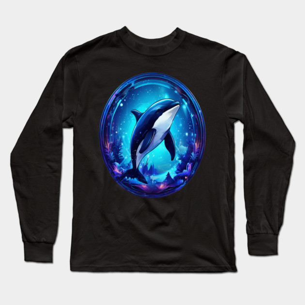 Cute Killer Whale In a Bubble Long Sleeve T-Shirt by BirdsnStuff
