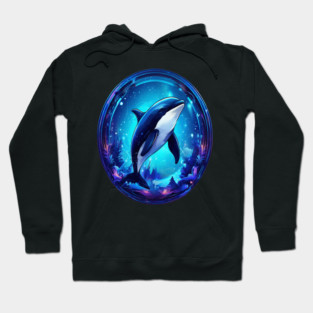 Cute Killer Whale In a Bubble Hoodie