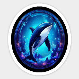 Cute Killer Whale In a Bubble Sticker