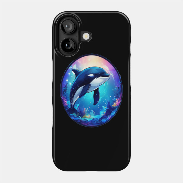 Cute Killer Whale In a Bubble Phone Case by BirdsnStuff