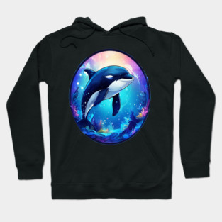 Cute Killer Whale In a Bubble Hoodie
