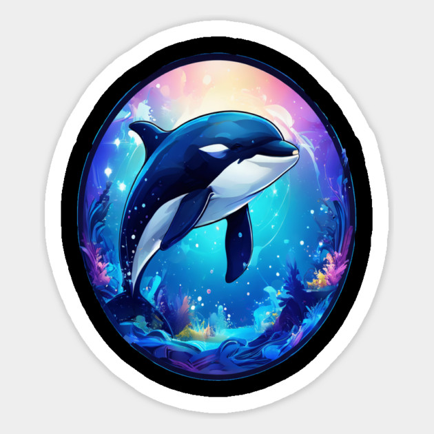 Cute Killer Whale In a Bubble Magnet by BirdsnStuff