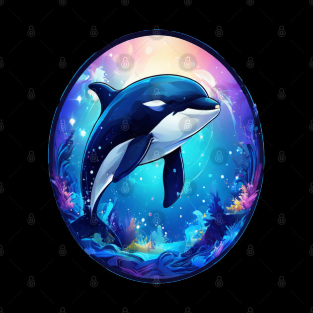 Cute Killer Whale In a Bubble by BirdsnStuff