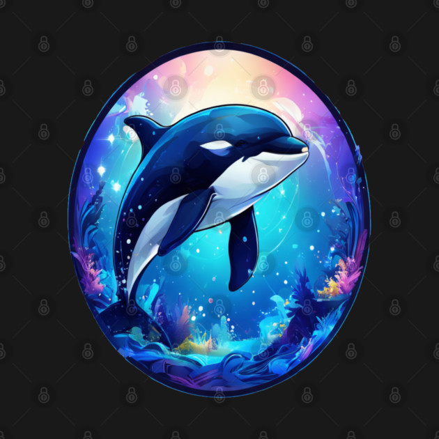 Cute Killer Whale In a Bubble by BirdsnStuff