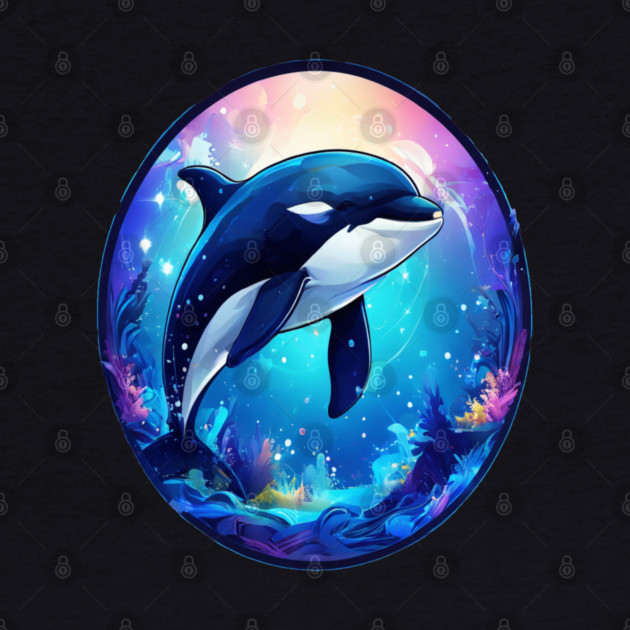 Cute Killer Whale In a Bubble by BirdsnStuff
