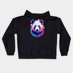 Painted Panda Bear Kids Hoodie