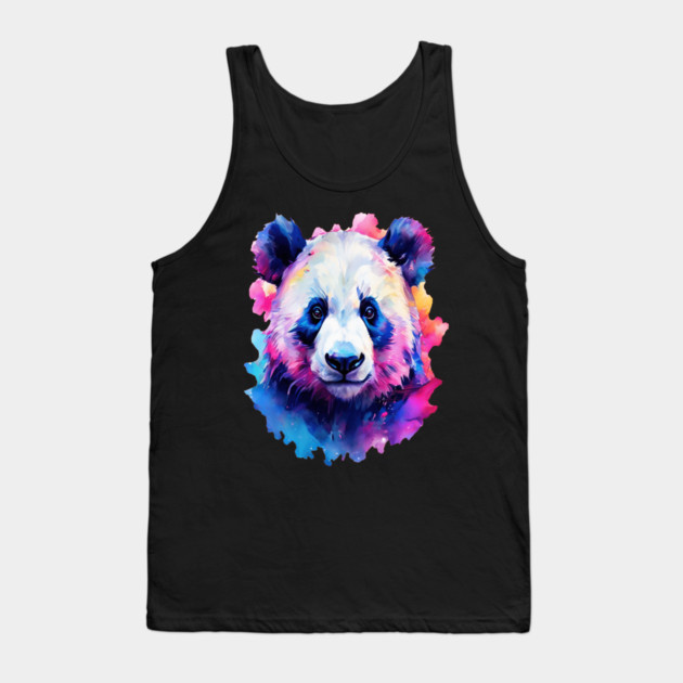 Painted Panda Bear Tank Top by BirdsnStuff