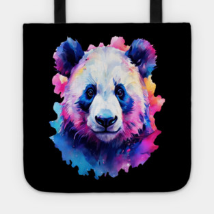 Painted Panda Bear Tote