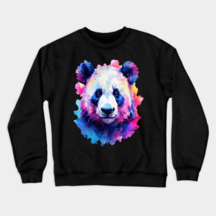 Painted Panda Bear Crewneck Sweatshirt