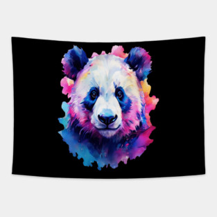 Painted Panda Bear Tapestry