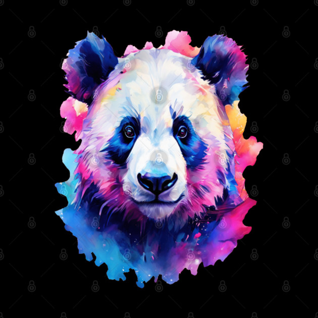 Painted Panda Bear by BirdsnStuff