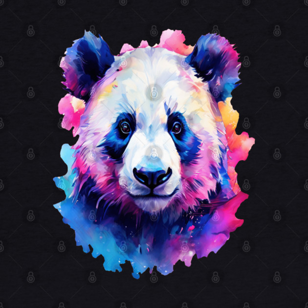 Painted Panda Bear by BirdsnStuff