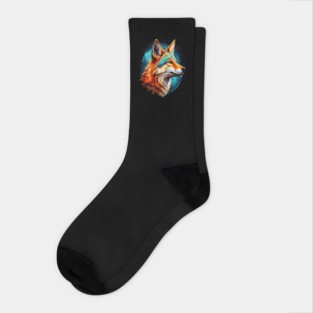 Vibrant Jackal Wild Dog Socks