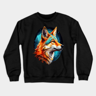 Vibrant Jackal Wild Dog Crewneck Sweatshirt
