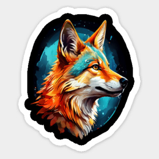 Vibrant Jackal Wild Dog Sticker