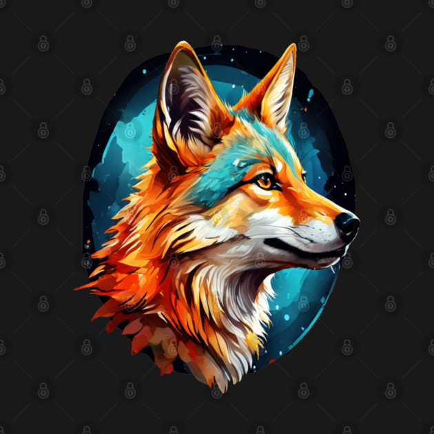 Vibrant Jackal Wild Dog by BirdsnStuff