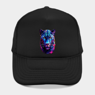 Vibrant Panther in Watercolor Hat