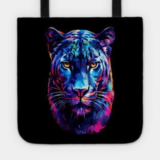 Vibrant Panther in Watercolor Tote