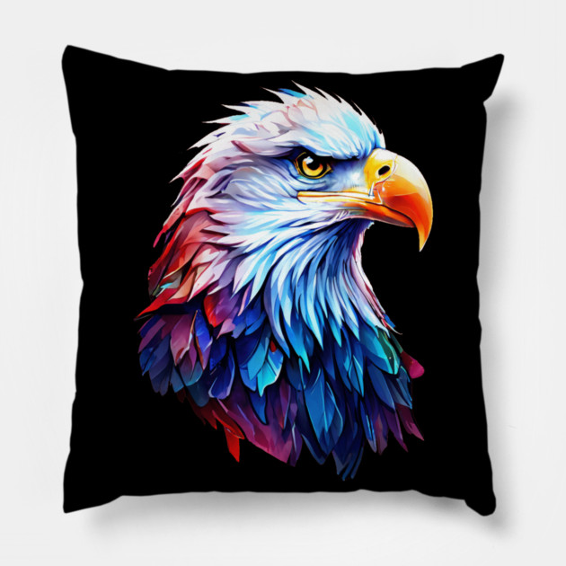 Portrait of a Bald Eagle Pillow by BirdsnStuff