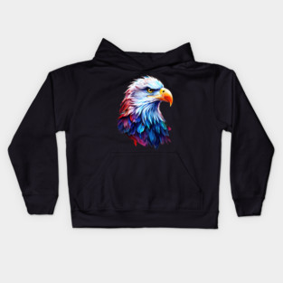 Portrait of a Bald Eagle Kids Hoodie