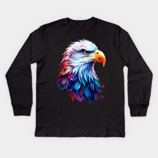 Portrait of a Bald Eagle Kids Long Sleeve T-Shirt