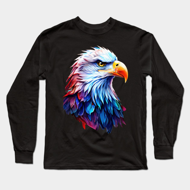Portrait of a Bald Eagle Long Sleeve T-Shirt by BirdsnStuff