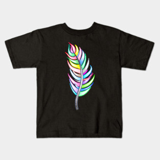 Rainbow feather Kids T-Shirt