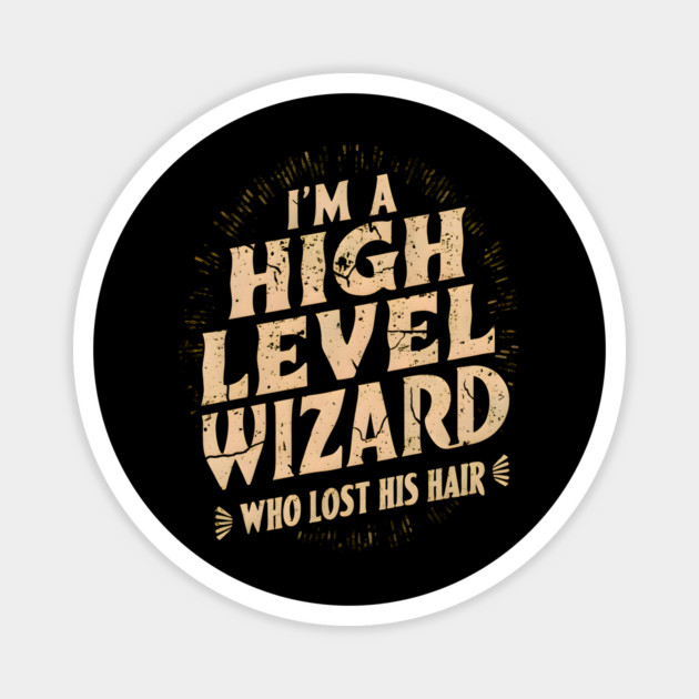High-Level Wizard Humor T-Shirt Magnet by TurnEffect