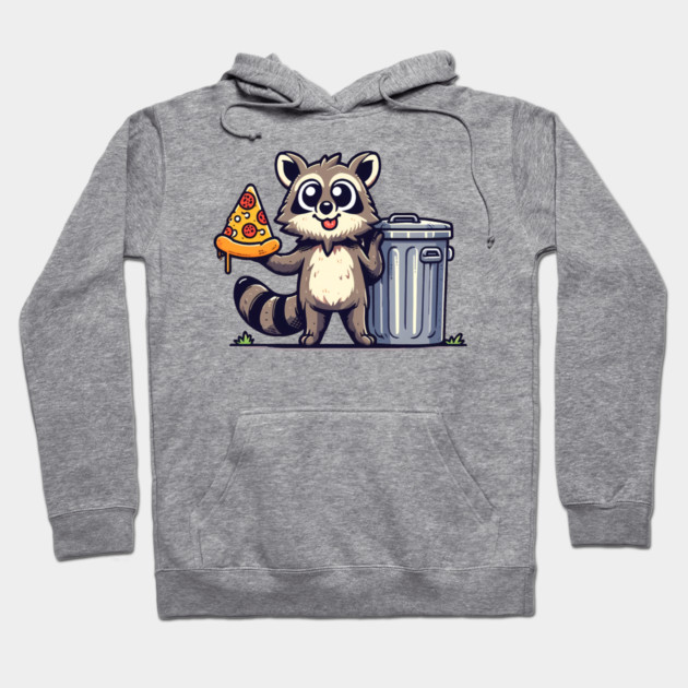 Cute Raccoon eating Pizza, Love Raccoons Hoodie by logiamerch