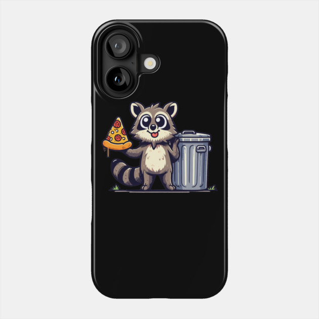 Cute Raccoon eating Pizza, Love Raccoons Phone Case by logiamerch
