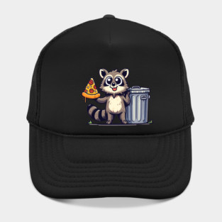 Cute Raccoon eating Pizza, Love Raccoons Hat