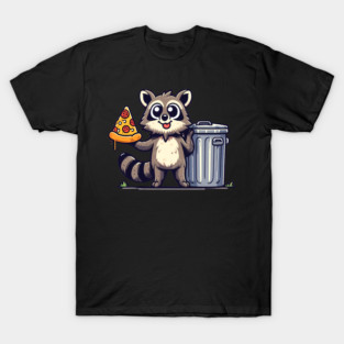 Cute Raccoon eating Pizza, Love Raccoons T-Shirt