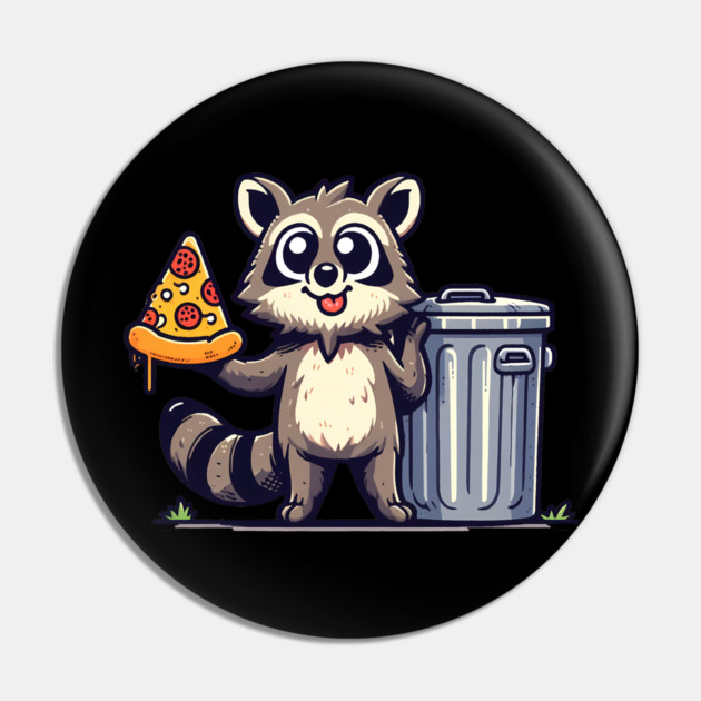 Cute Raccoon eating Pizza, Love Raccoons Pin by logiamerch