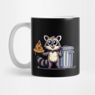 Cute Raccoon eating Pizza, Love Raccoons Mug