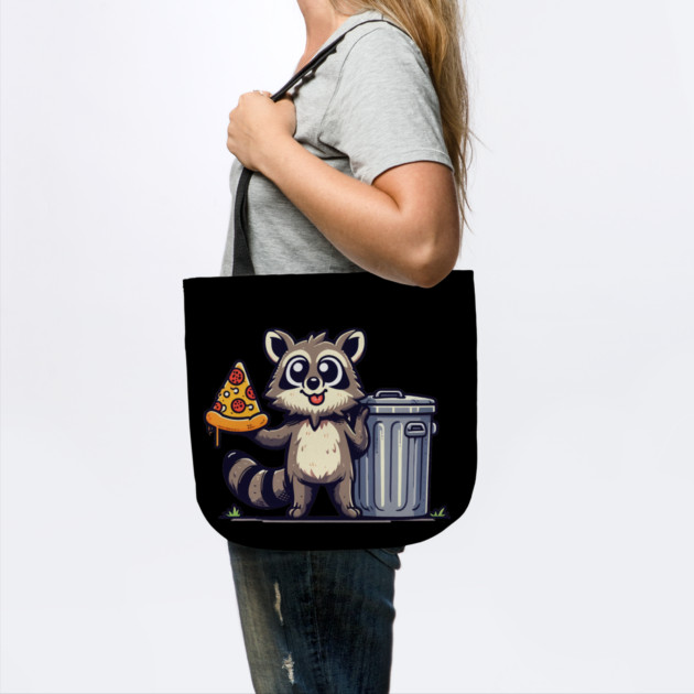 Cute Raccoon eating Pizza, Love Raccoons by logiamerch