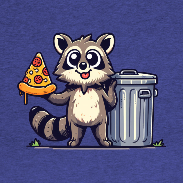 Cute Raccoon eating Pizza, Love Raccoons by logiamerch